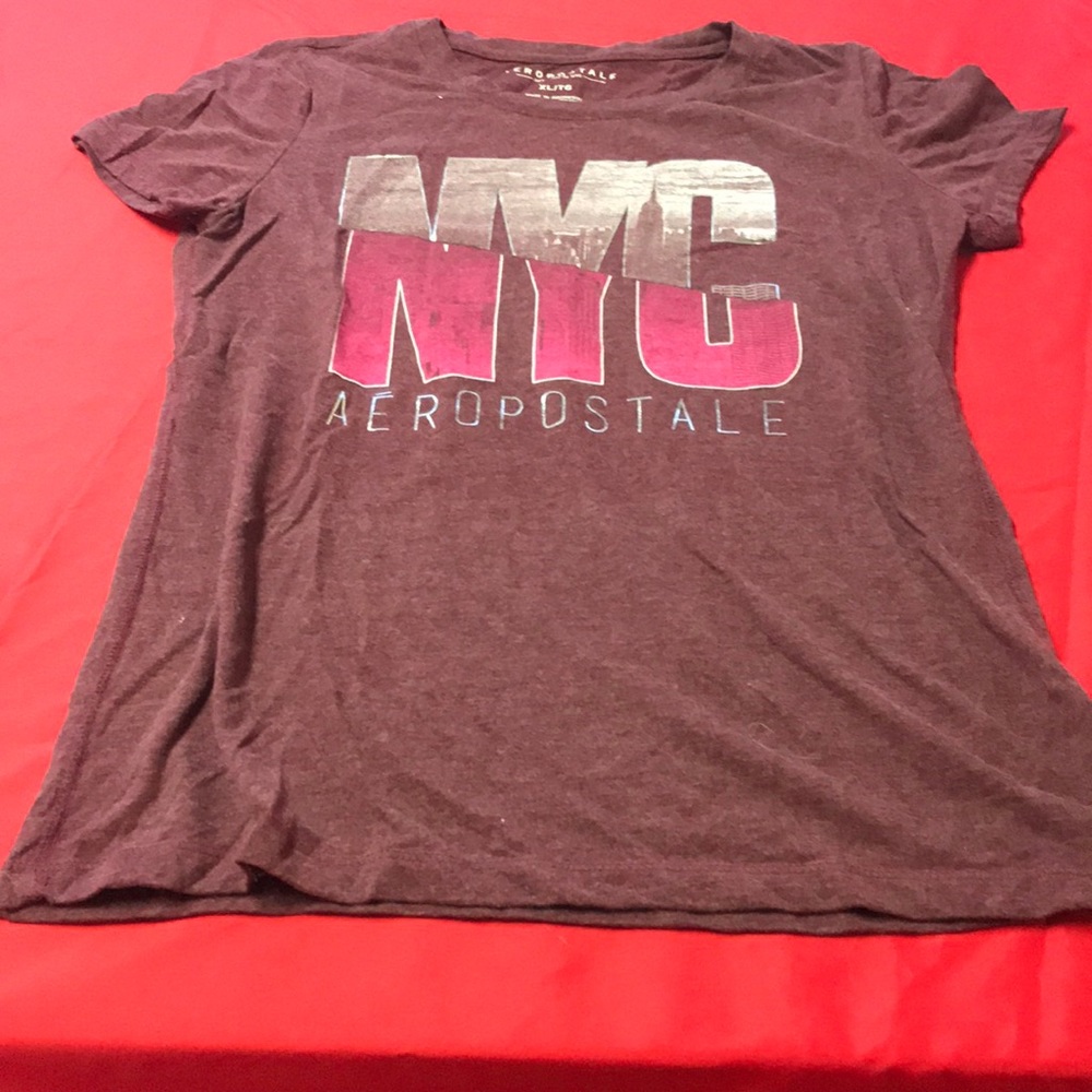 Burgundy XL Aeropostale T-shirt